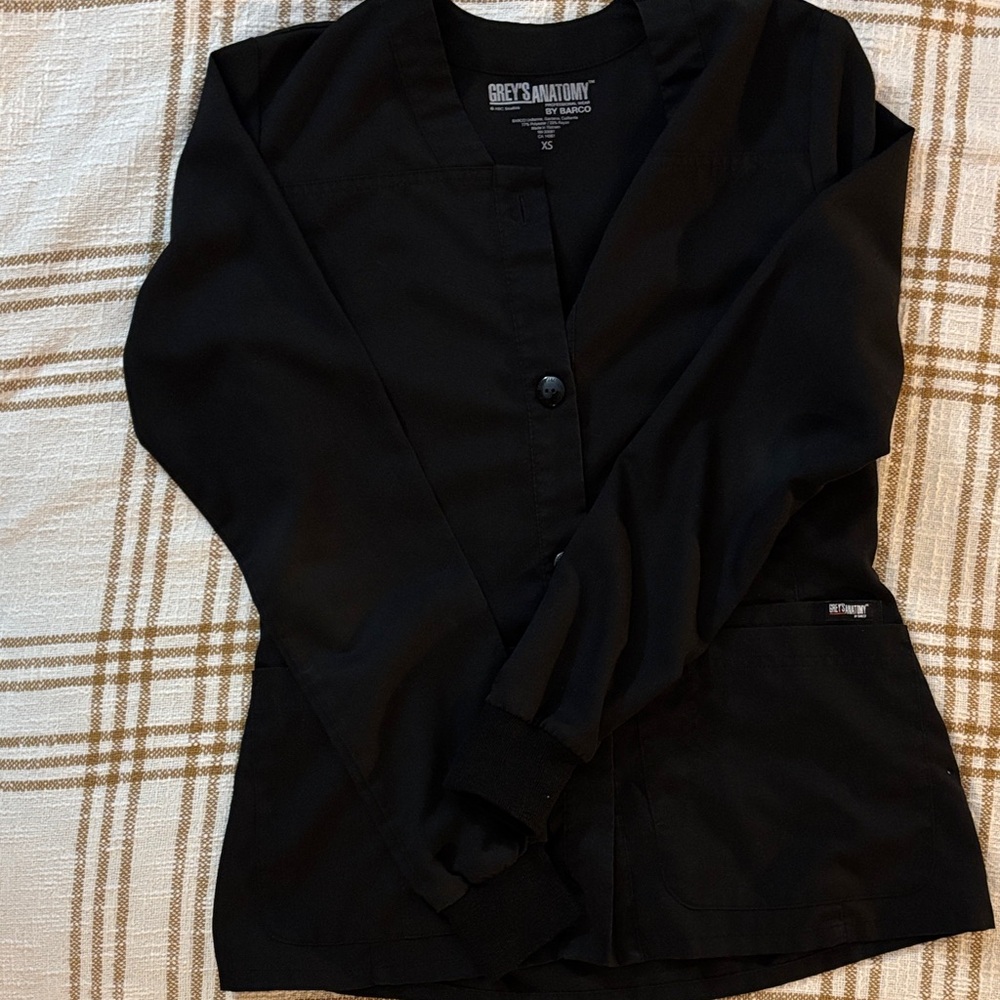 Grey's Anatomy Black Scrub Top